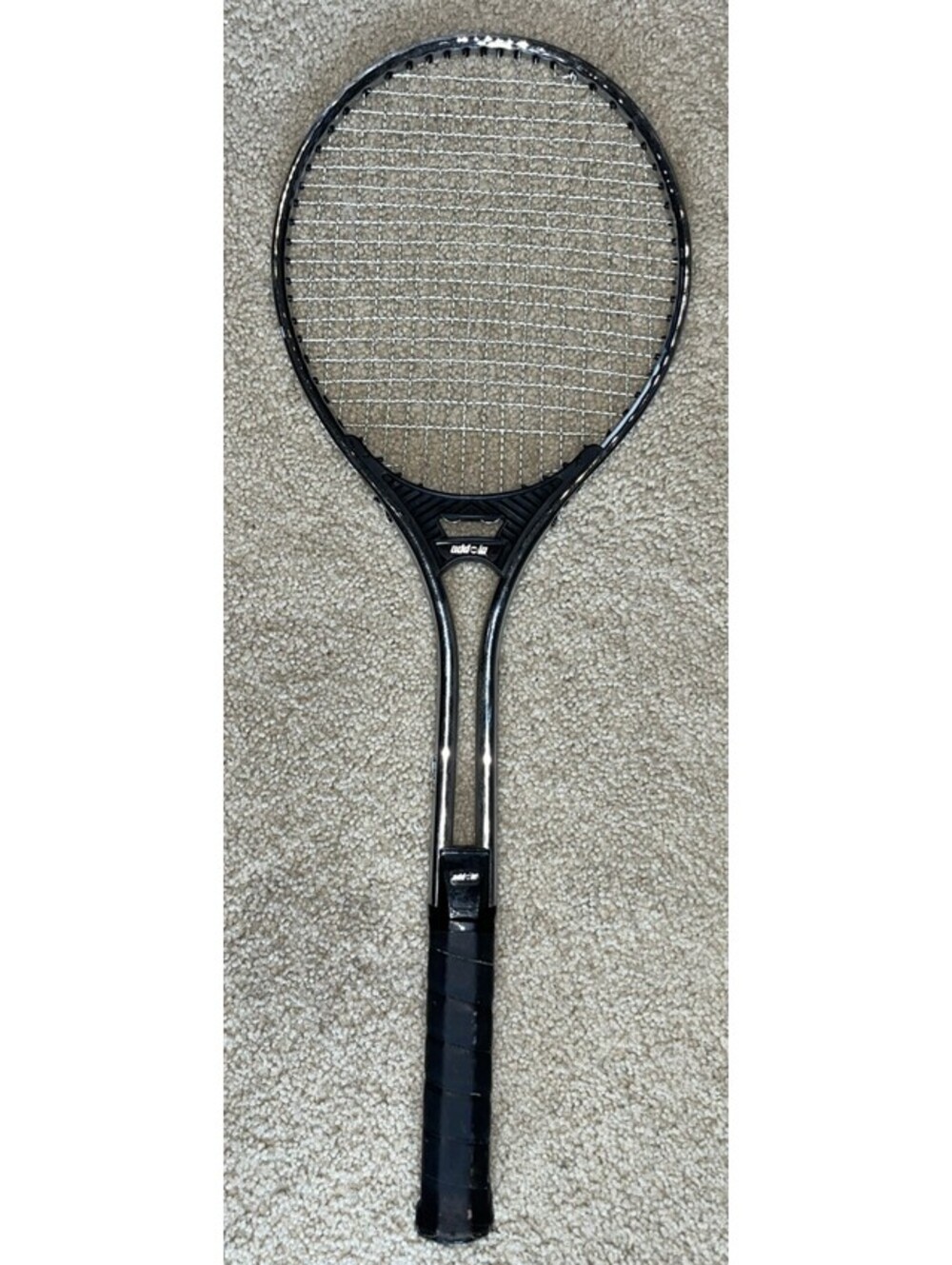 VIntage Jason Empire Add In Tennis Racket 4-3/8. W/Yamaha Vinyl Zipper Case